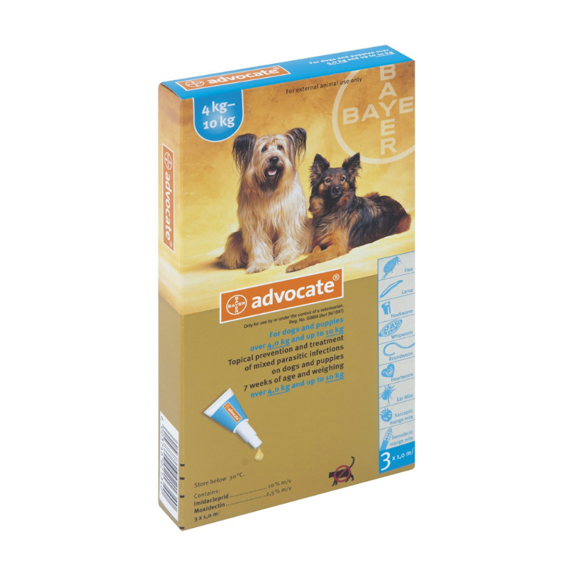 ADVOCATE 4-10 Kg CÂINI - pipete x 3 - Hermannvet Magazin